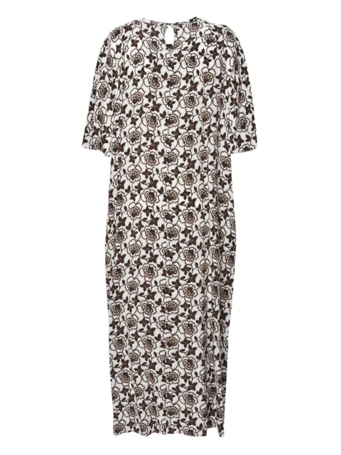 Weekend Max Mara floral-print short-sleeve midi dress - Brown - zdjęcie produktu nr 2