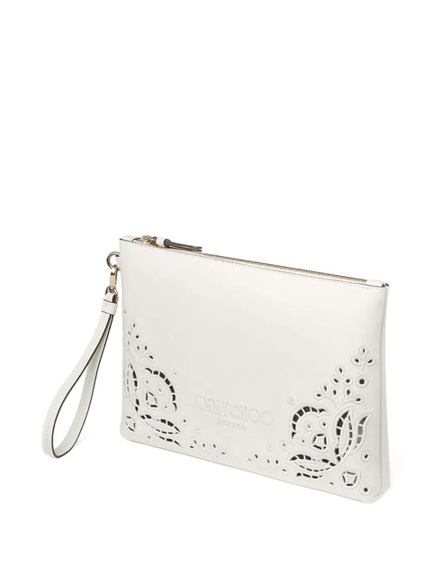 Jimmy Choo zip flat clutch bag - White - zdjęcie produktu nr 2