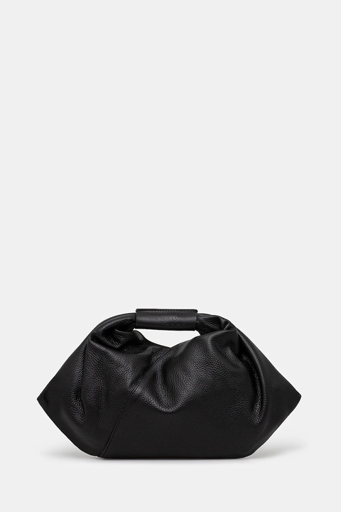 MM6 Maison Margiela torebka skórzana Japanese Draped Mini kolor czarny SB5WD0029 - zdjęcie produktu nr 1