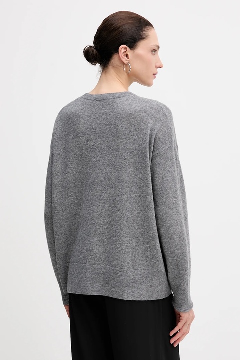 Sisley sweter z dodatkiem wełny damski kolor szary lekki 18AYM103K - zdjęcie produktu nr 2