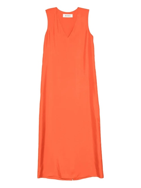 Róhe sleeveless V-neck midi dress - Orange - zdjęcie produktu nr 1