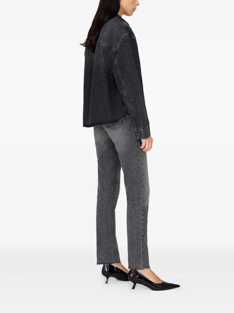 ANINE BING Paxton double-pocket denim shirt - Black - zdjęcie produktu nr 2