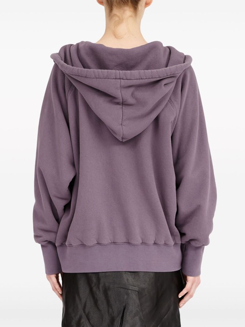 Maison Margiela reverse-logo cotton hoodie - Purple - zdjęcie produktu nr 2