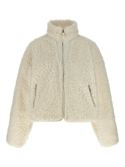 ENTIRE STUDIOS teddy-texture zip-front jacket - White - zdjęcie produktu nr 1