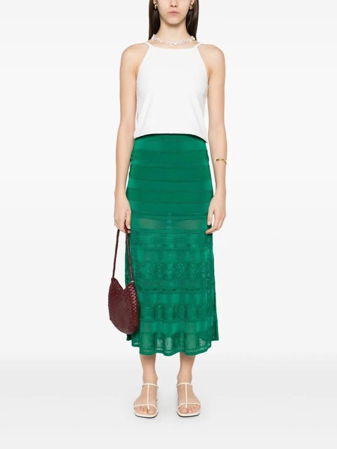 SANDRO decorative-knit maxi skirt - Green - zdjęcie produktu nr 2