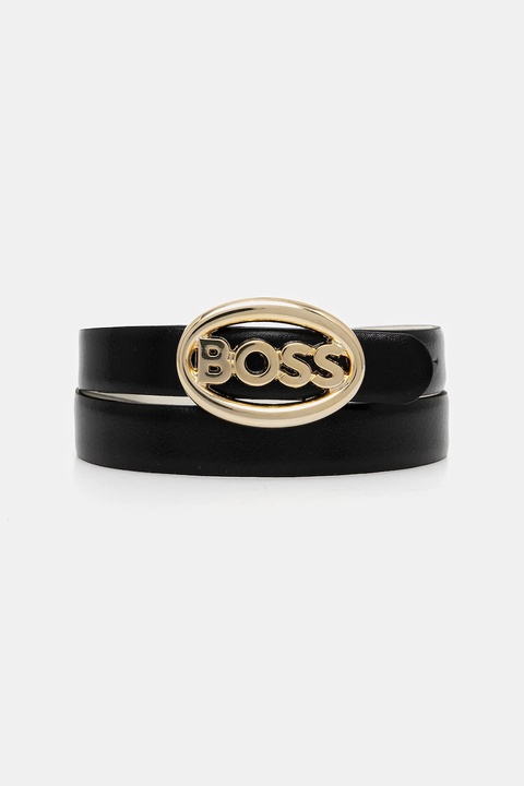 BOSS pasek skórzany dwustronny damski kolor czarny 50553376 - zdjęcie produktu nr 1