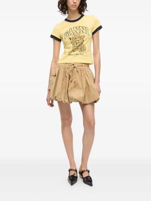 GANNI Leopard T-shirt - Yellow - zdjęcie produktu nr 2