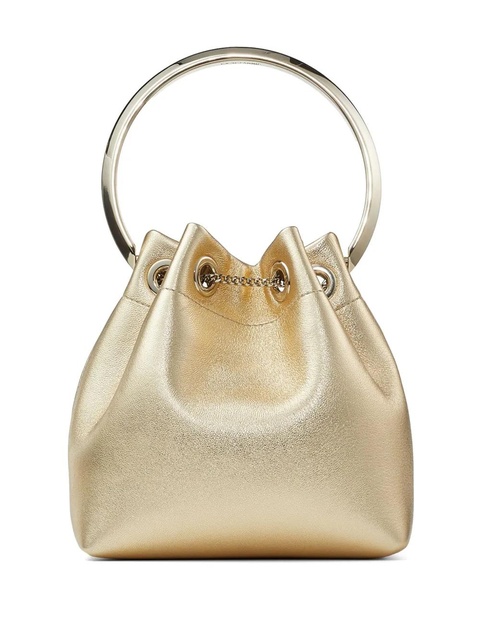Jimmy Choo Bon Bon metallic-finish bucket bag - Gold - zdjęcie produktu nr 2