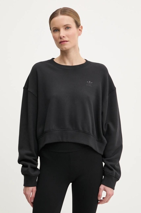 adidas Originals bluza bawełniana Nelson damska kolor czarny z nadrukiem JC8335 - zdjęcie produktu nr 1