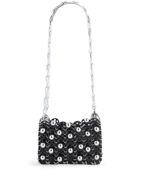 Rabanne Nano 1969 beaded shoulder bag - Black - zdjęcie produktu nr 1