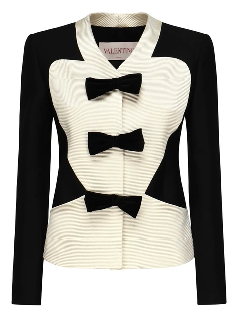 Valentino Garavani Crepe Couture bow-detail blazer - Black - zdjęcie produktu nr 1
