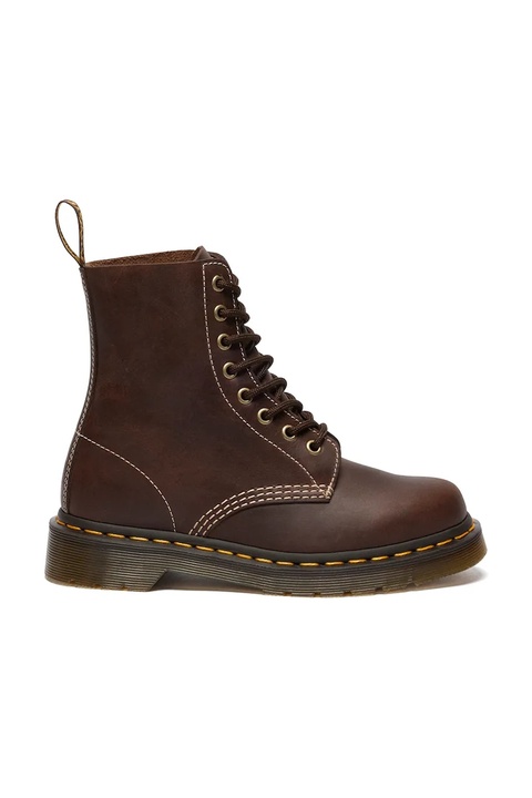 Dr. Martens workery skórzane 1460 Pascal damskie kolor brązowy na platformie DM42595200 - zdjęcie produktu nr 1