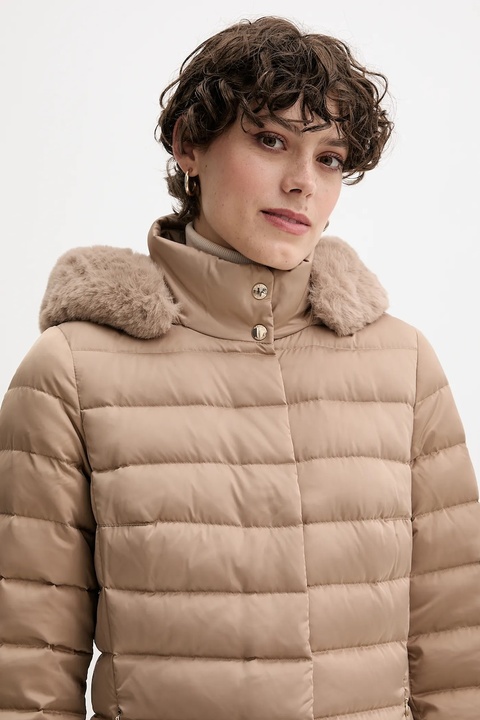 Geox kurtka puchowa BETTANIE kolor beżowy zimowa W5626H T3122 - zdjęcie produktu nr 2