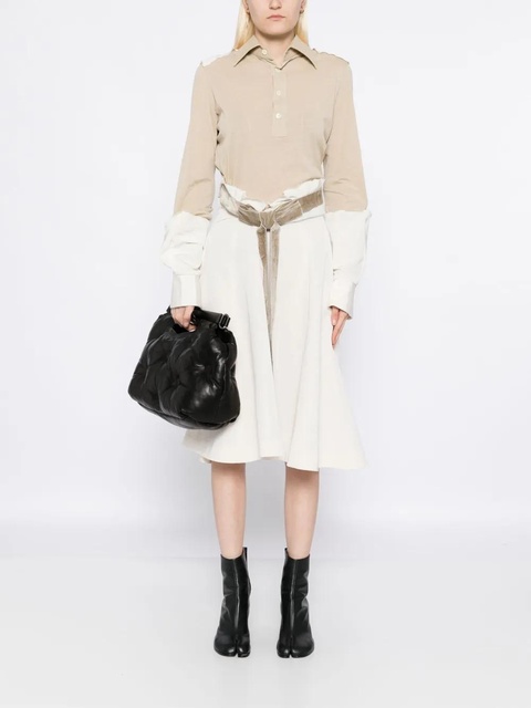 Maison Margiela belted patch work dress - Neutrals - zdjęcie produktu nr 2