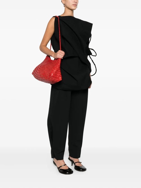 DRAGON DIFFUSION Santa Rosa braided leather shoulder bag - Red - zdjęcie produktu nr 2