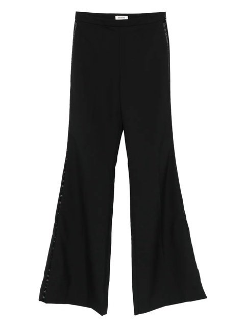 SANDRO side-stripe flared trousers - Black - zdjęcie produktu nr 1