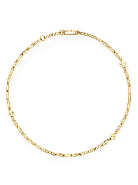 Tory Burch Good Luck logo-plaque necklace - Gold - zdjęcie produktu nr 1