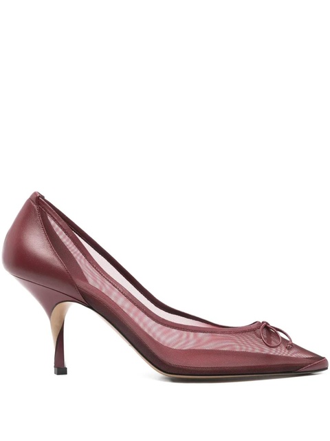 Jacquemus mesh bow pumps - Red - zdjęcie produktu nr 1