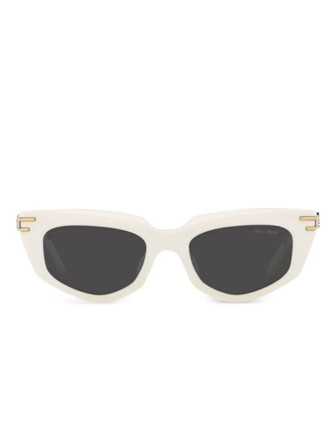 Miu Miu Eyewear cat-eye metal-temple sunglasses - White - zdjęcie produktu nr 1