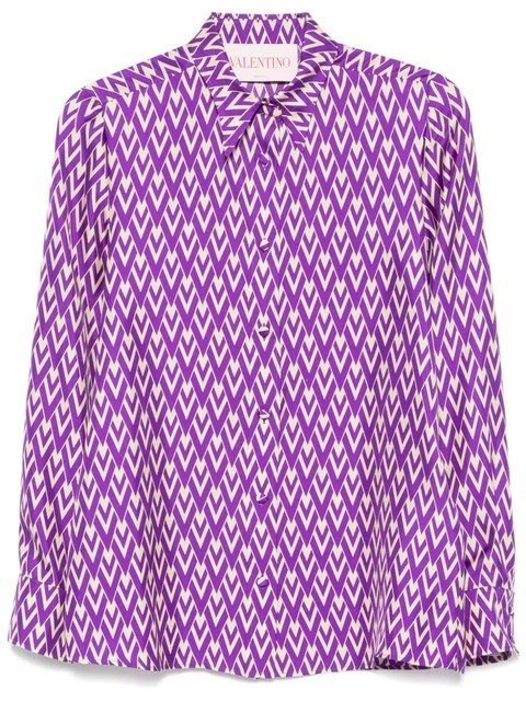 Valentino Garavani Toute La V twill shirt - Purple - zdjęcie produktu nr 1