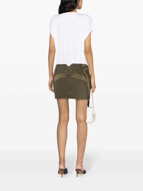 Blumarine mid-rise twill miniskirt - Green - zdjęcie produktu nr 2