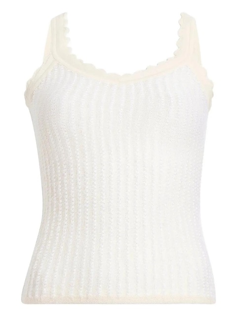 KHAITE Ennio scalloped tank - White - zdjęcie produktu nr 1
