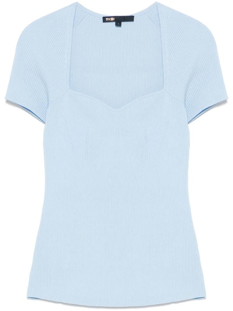 Maje ribbed top - Blue - zdjęcie produktu nr 1