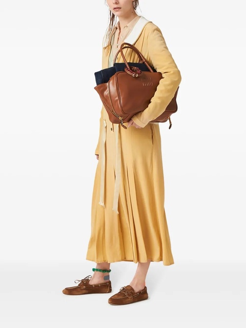 Miu Miu Leather Beau bag - Brown - zdjęcie produktu nr 1