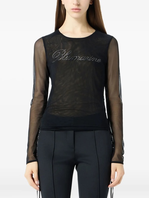 Blumarine embellished mesh top - Black - zdjęcie produktu nr 2