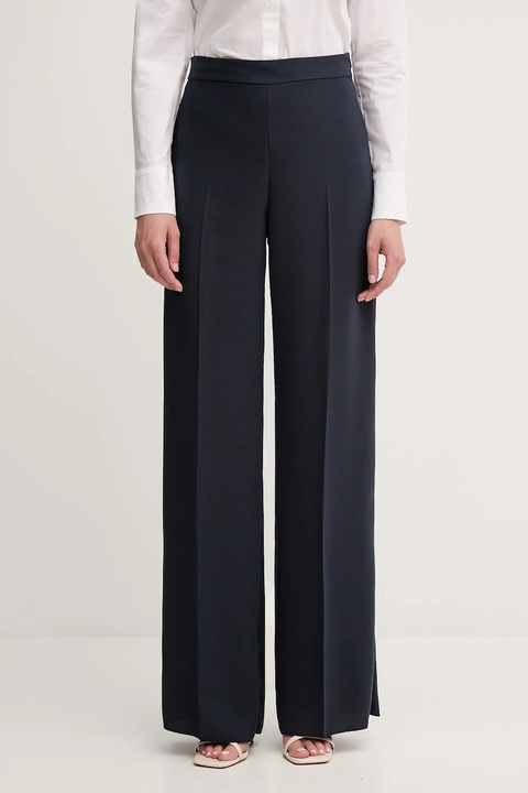 MAX&Co. spodnie damskie kolor granatowy proste high waist 2418131034200 - zdjęcie produktu nr 1
