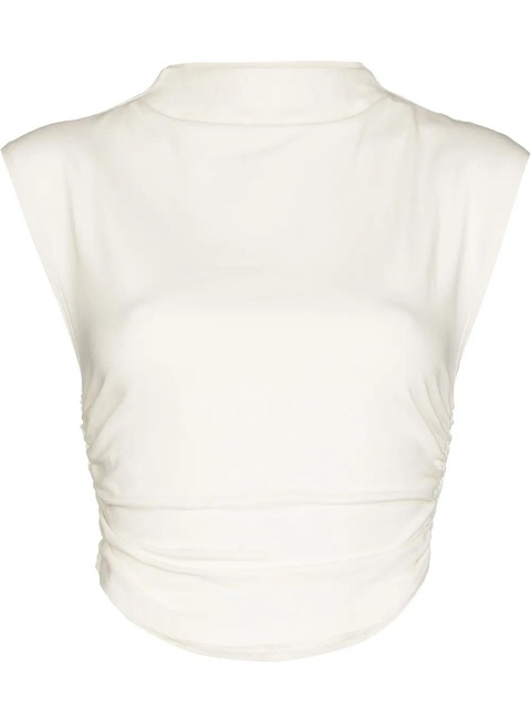 Reformation Lindy organic cotton crop top - Neutrals - zdjęcie produktu nr 2
