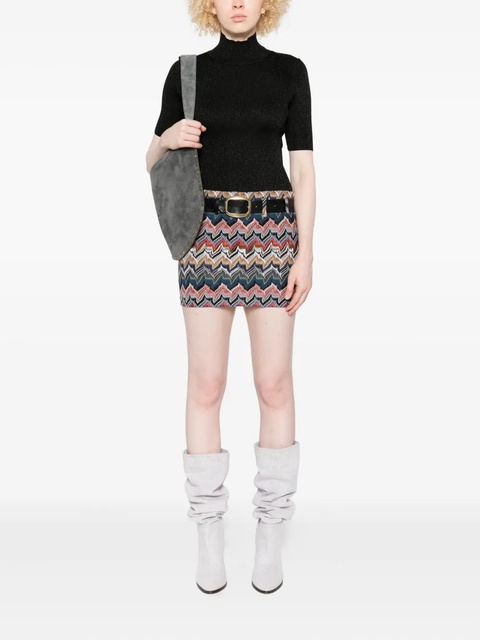 Missoni chevron-pattern mini skirt - Green - zdjęcie produktu nr 1