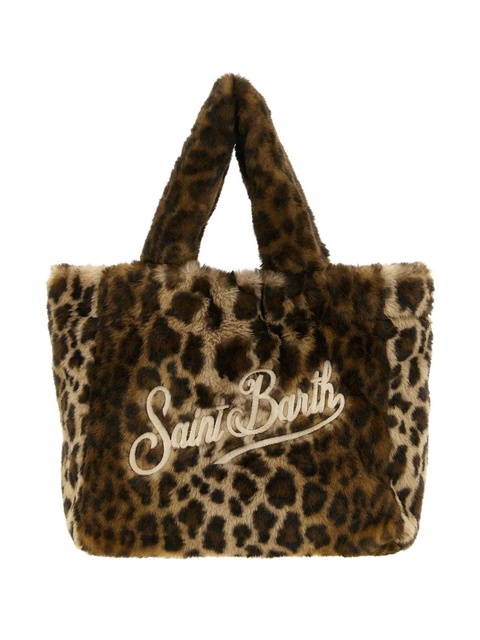 MC2 Saint Barth Colette leopard-embroidery tote bag - Brown - zdjęcie produktu nr 1