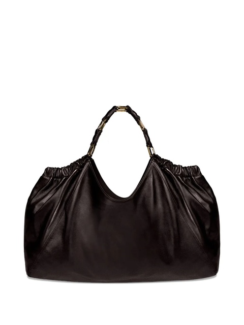 ANINE BING medium Kate embossed-logo drawstring tote bag - Red - zdjęcie produktu nr 2