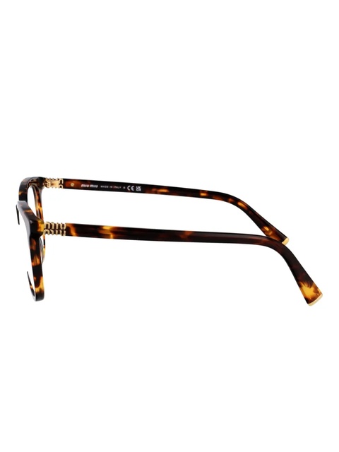 Miu Miu Eyewear tortoiseshell round-frame glasses - Brown - zdjęcie produktu nr 1