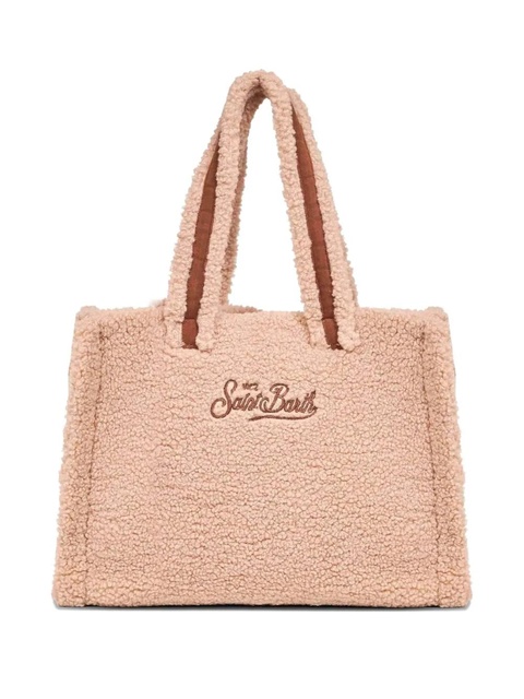 MC2 Saint Barth logo-lettering teddy tote bag - Neutrals - zdjęcie produktu nr 2