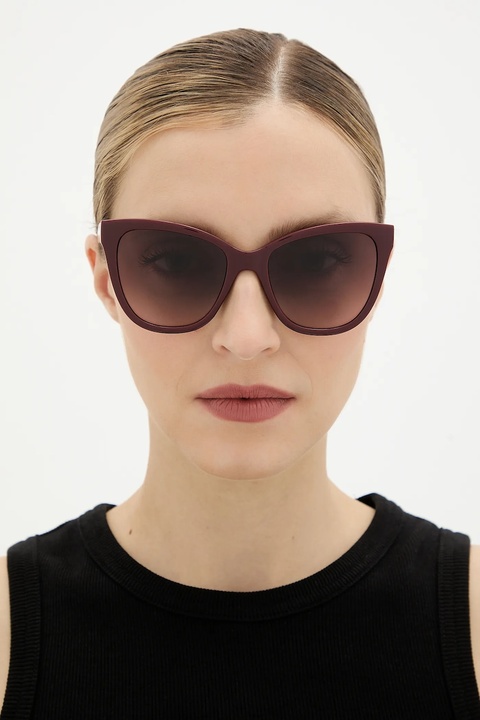 Love Moschino okulary przeciwsłoneczne damskie kolor bordowy MOL097/S - zdjęcie produktu nr 2