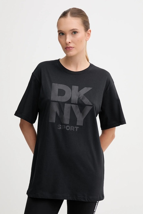 Dkny t-shirt bawełniany damski kolor czarny DP5T1470 - zdjęcie produktu nr 1