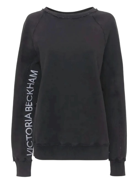 Victoria Beckham raw-edge sweatshirt - Black - zdjęcie produktu nr 1