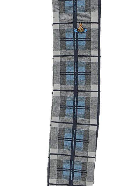 Vivienne Westwood tartan-pattern Orb-patch socks - Black - zdjęcie produktu nr 2