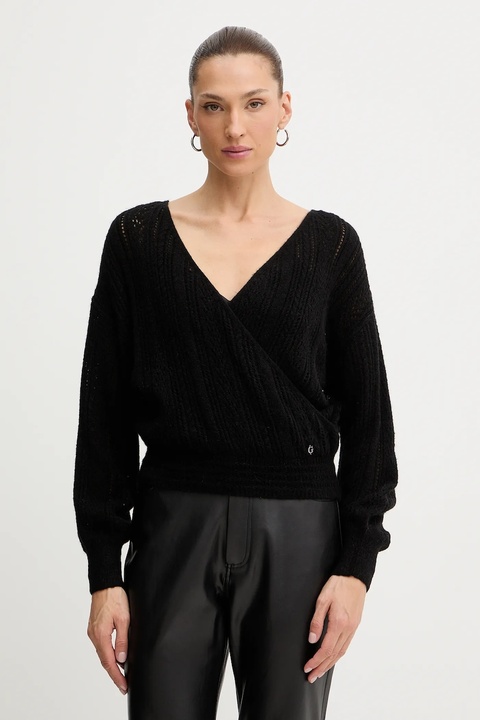 Guess sweter z dodatkiem wełny IZABELLA damski kolor czarny lekki W5BR90 Z3HQ0 - zdjęcie produktu nr 1