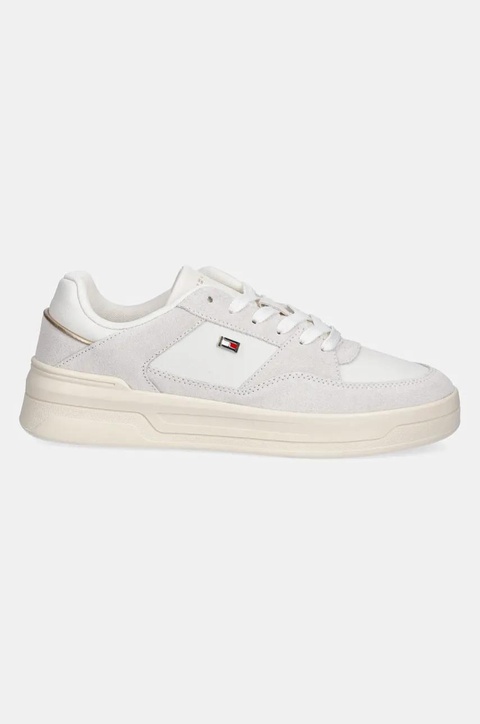 Tommy Hilfiger sneakersy skórzane ESSENTIAL BASKET SNEAKER kolor beżowy FW0FW08456 - zdjęcie produktu nr 2