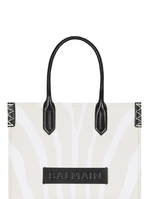 Balmain medium logo-patch tote bag - White - zdjęcie produktu nr 2