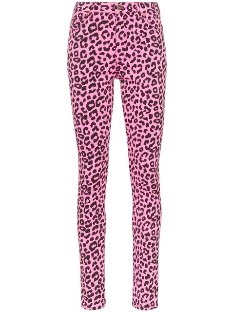 Gucci leopard print high-waisted skinny jeans - Pink - zdjęcie produktu nr 1