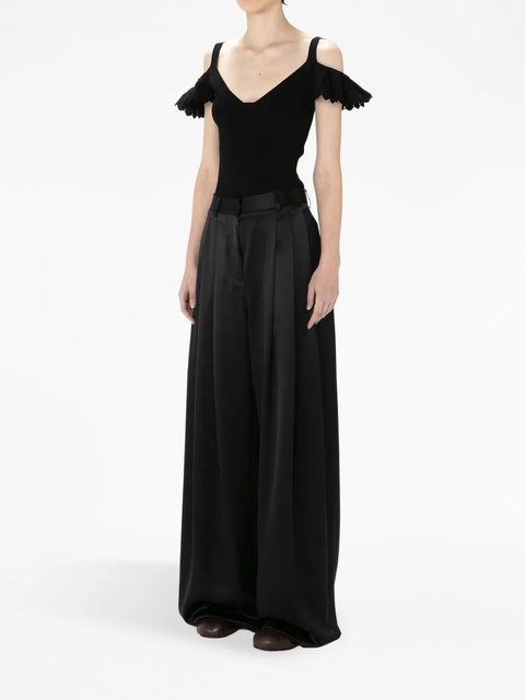 JW Anderson high-rise wide-leg trousers - Black - zdjęcie produktu nr 1