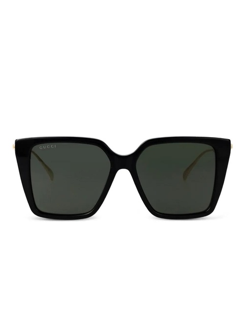 Gucci Eyewear pearl-embellished square-frame sunglasses - Black - zdjęcie produktu nr 1