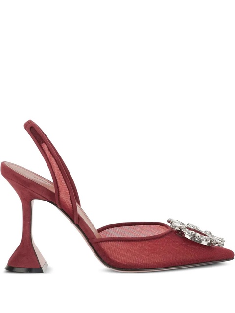 Amina Muaddi 95mm Begum pumps - Red - zdjęcie produktu nr 1