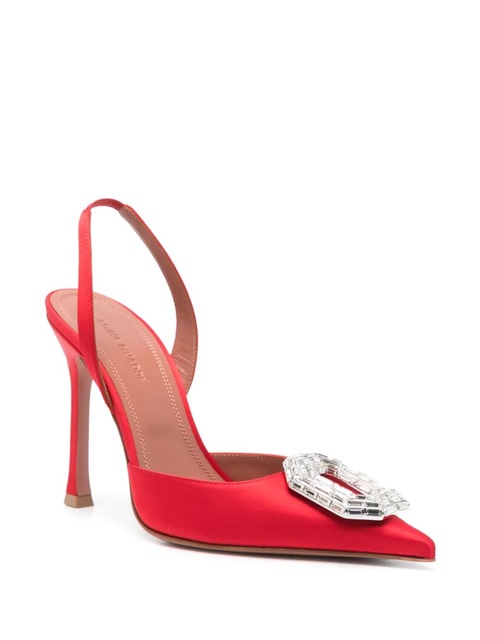 Amina Muaddi 105mm Camelia pumps - Red - zdjęcie produktu nr 2
