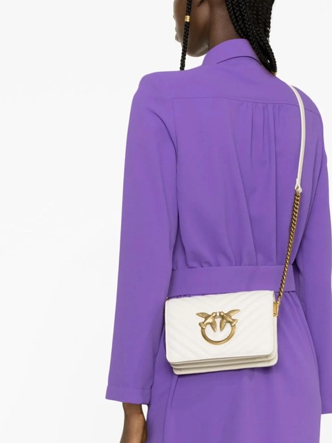 PINKO Love Birds-buckle crossbody bag - White - zdjęcie produktu nr 2