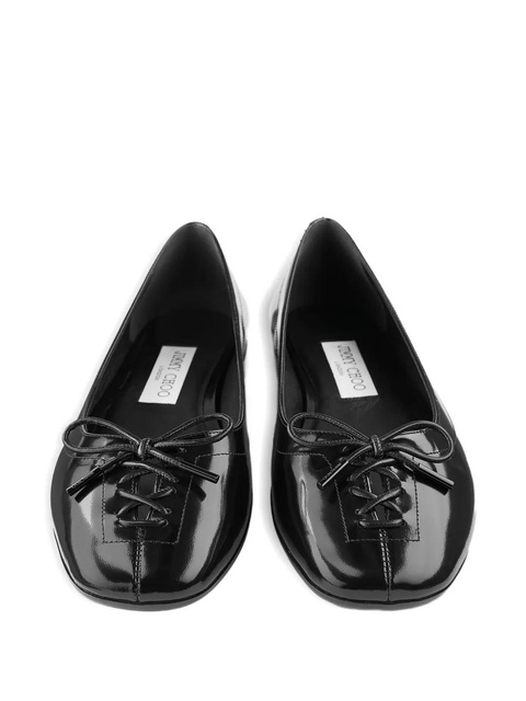 Jimmy Choo Scarlett lace-up bow ballerina flats - Black - zdjęcie produktu nr 2
